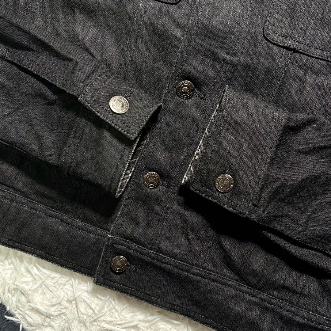 【美品】BURBERRY BLACK LABEL ブラック　デニムジャケット　M