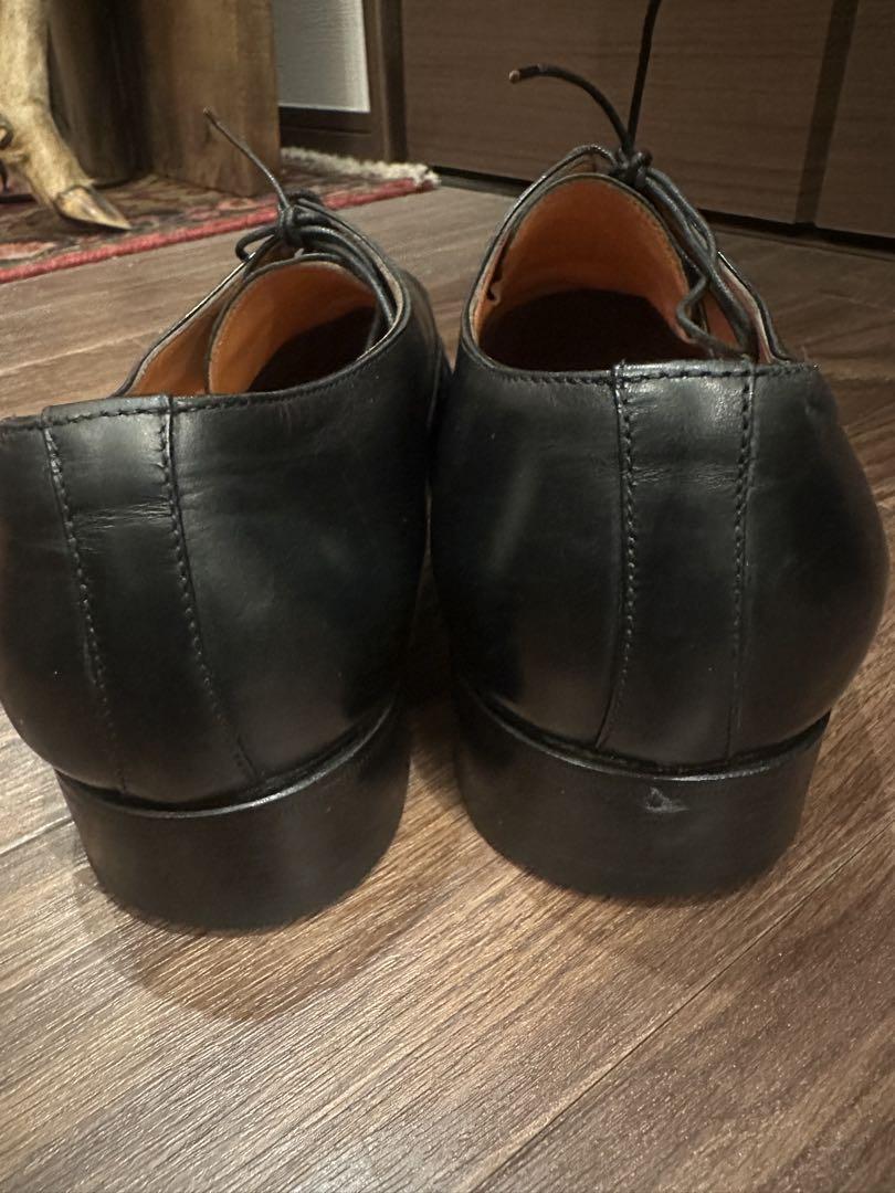santoni 黒レザー ドレスシューズ 7 1/2 used