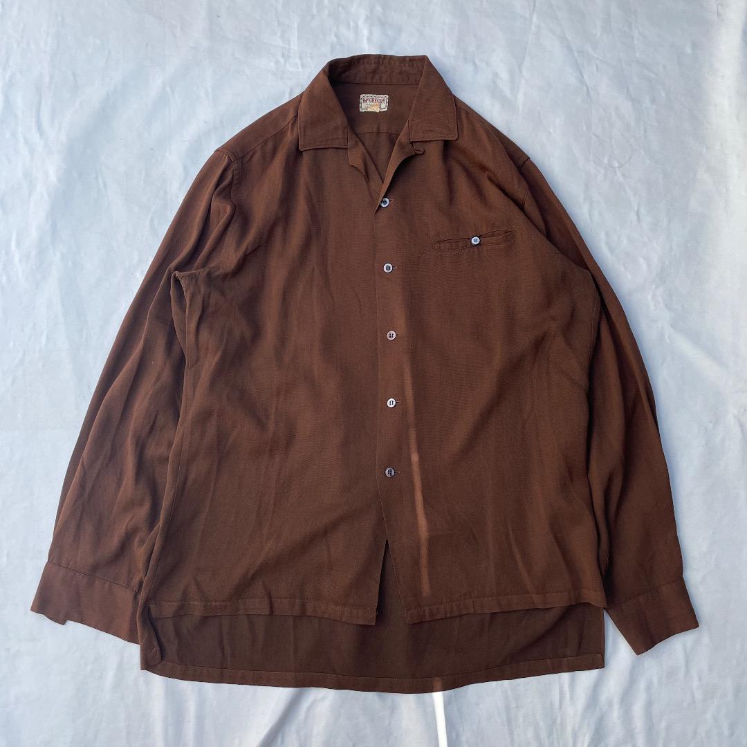 50s McGregor usa RAYON レーヨンギャバジンシャツ 画像1