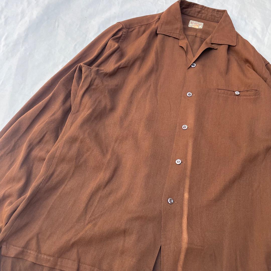 50s McGregor usa RAYON レーヨンギャバジンシャツ 画像3