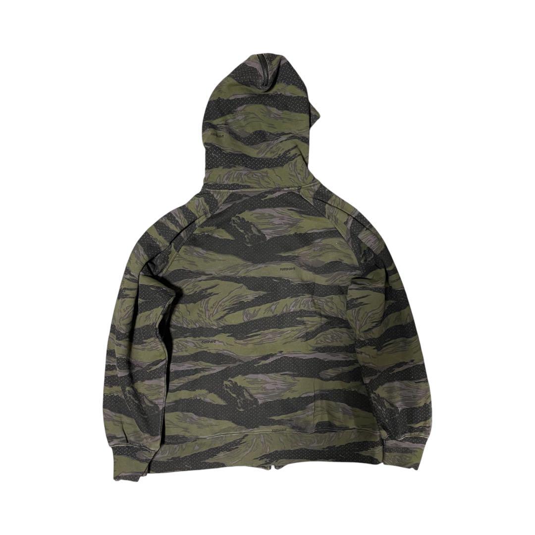 トップス 00s FRESHJIVE zip up fur hoodie N2-B Y2K