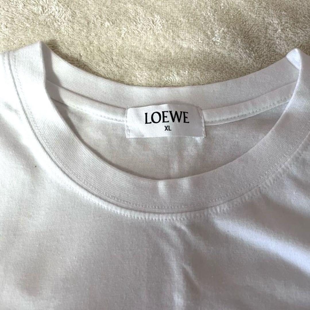 新品】LOEWE 刺繍ロゴ ホワイト Tシャツ - メルカリ