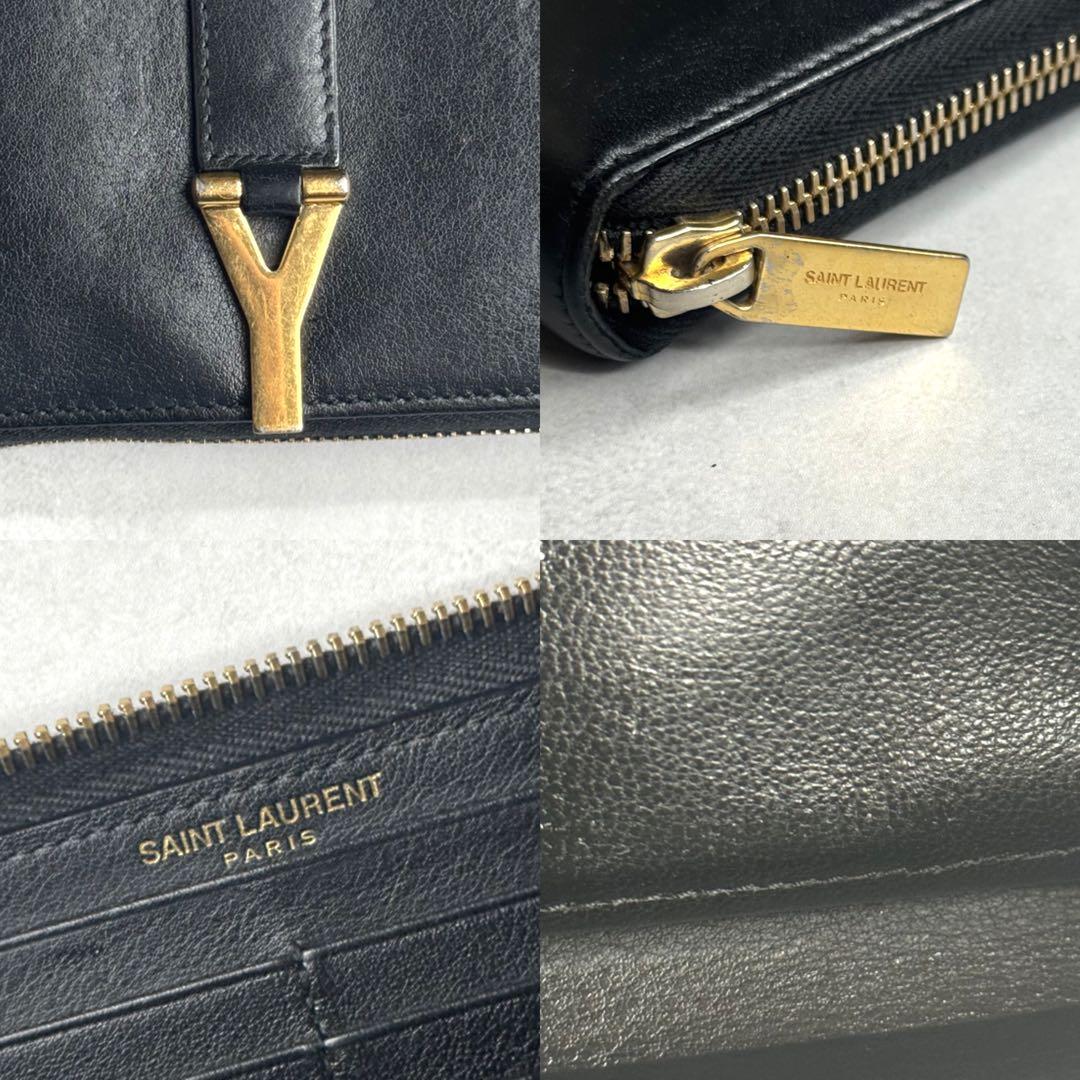 【付属品完備】 YSL サンローラン / Yラインジップアラウンドウォレット