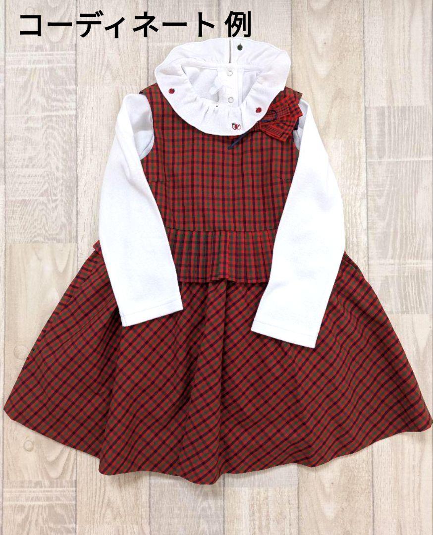 【新品】  ブラウス フリル りんご　100
