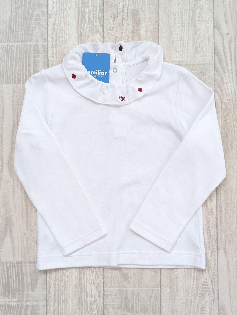 【新品】  ブラウス フリル りんご　100