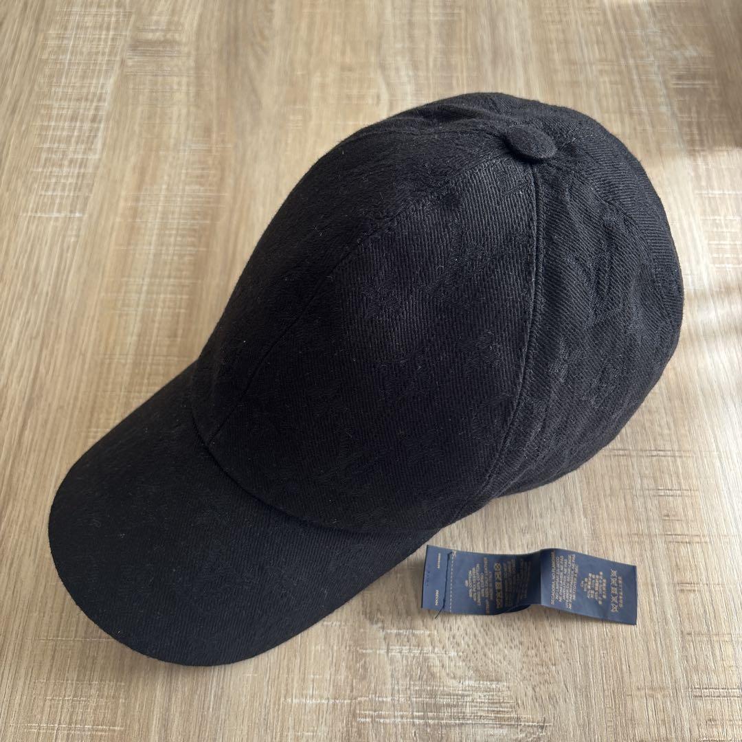 人気新品 ルイヴィトン キャップ 60サイズ 黒 モノグラム・エッセンシャル 帽子