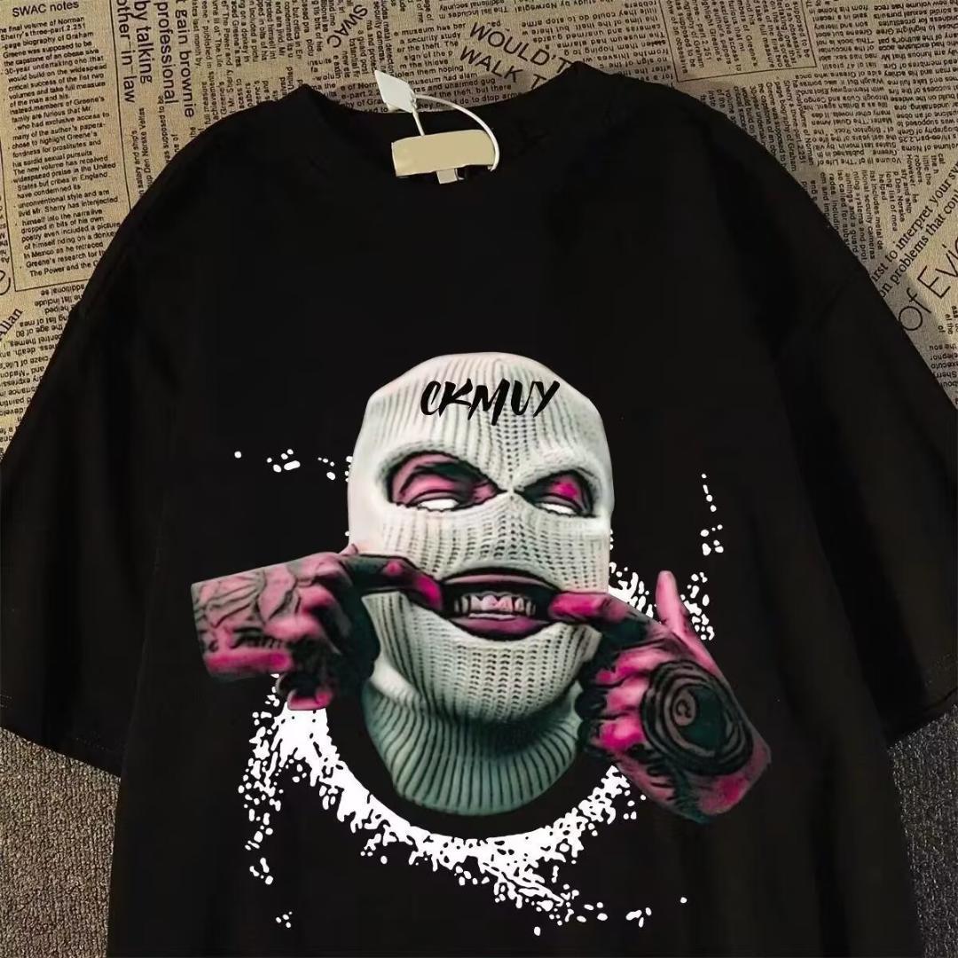 グラフィックプリント Tシャツ 半袖 黒