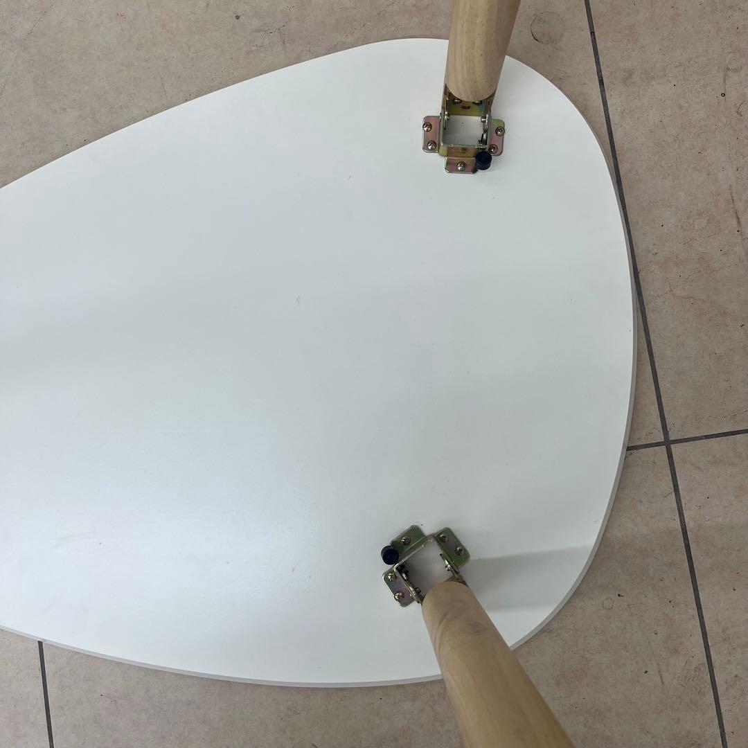 Francfranc フランフラン ホワイト天板 ローテーブル 折りたたみ MARWIL-DEMENAGEMENTS_CH