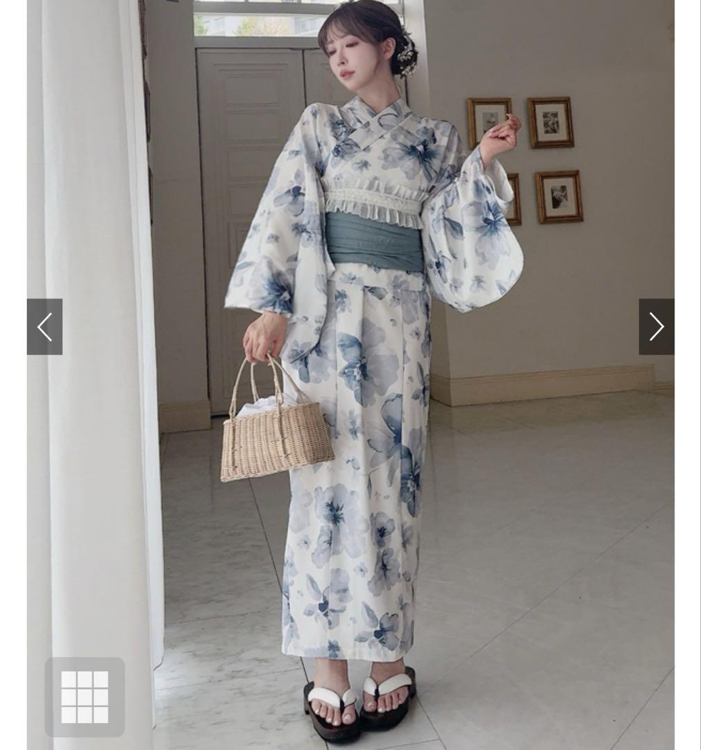 グレイル♡新品♡水彩花柄浴衣セット/2wayセパレート浴衣/二部式