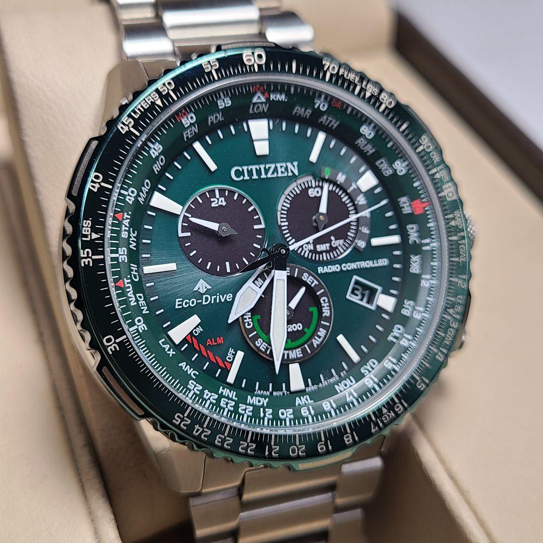 CITIZEN　エコドライブ　プロマスター　クロノグラフ　E660　稼働　腕時計