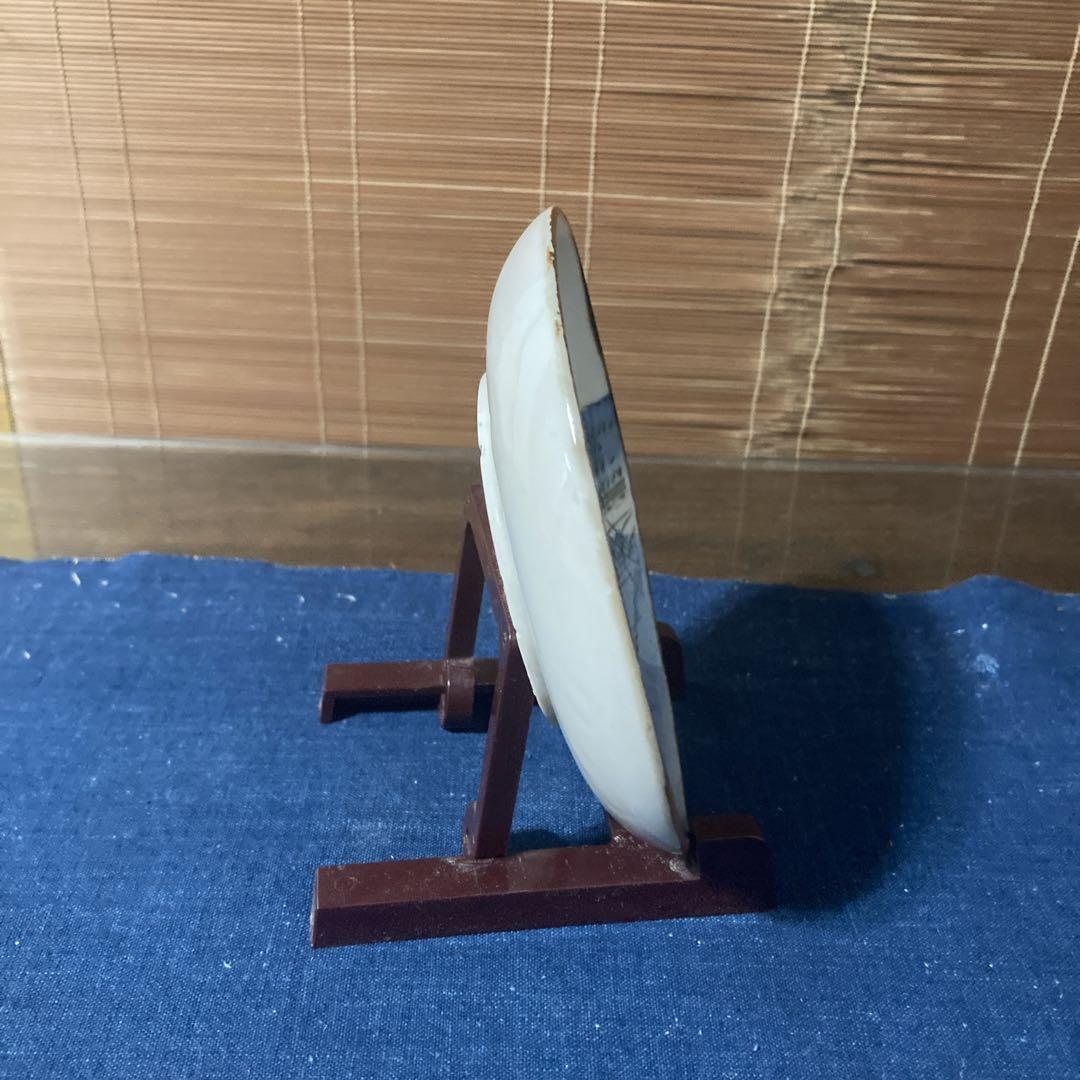骨董　図変わり印判　希少　雪輪に福助　蓑亀　縁起図案　色絵印判　手塩皿　２客 m76055394912_1.jpg?1746874540