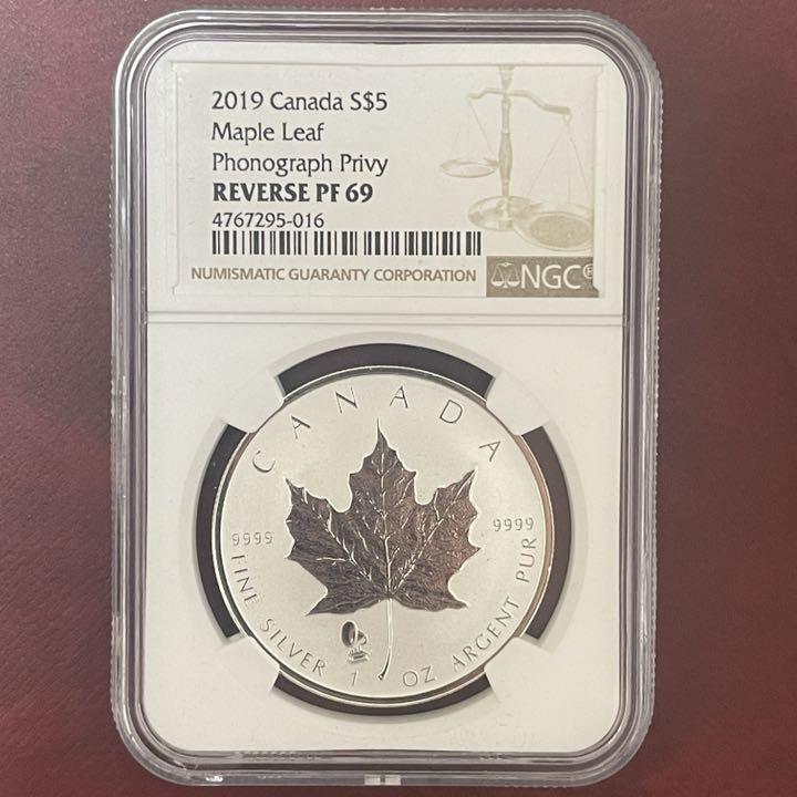 NGC PF69 メイプルリーフ銀貨 2019
