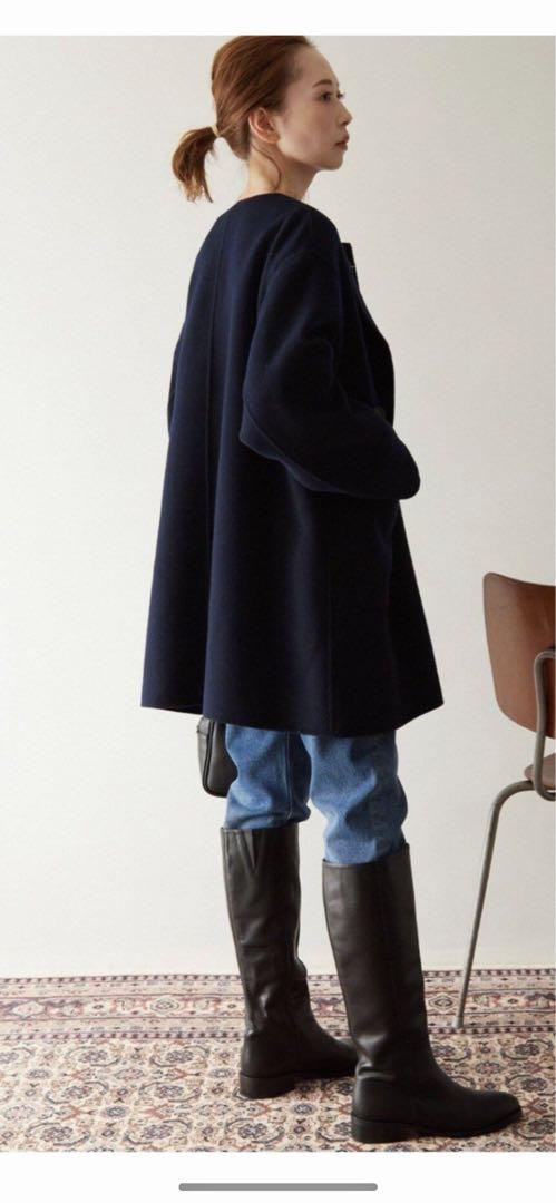 relume ノーカラーコート
