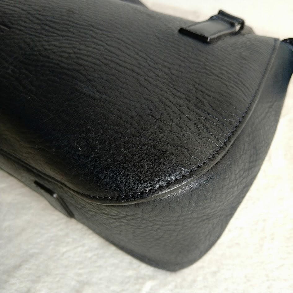 極美品　ヒロフ　現行　トートバック　ワンショルダー　Hロゴ　レザー　ブラック