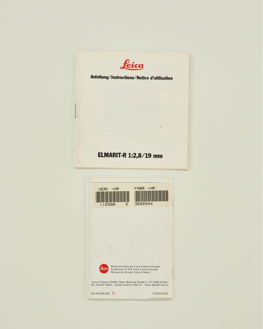 超美品 LEICA ライカ ELMARIT R エルマリート 19mm F2.8