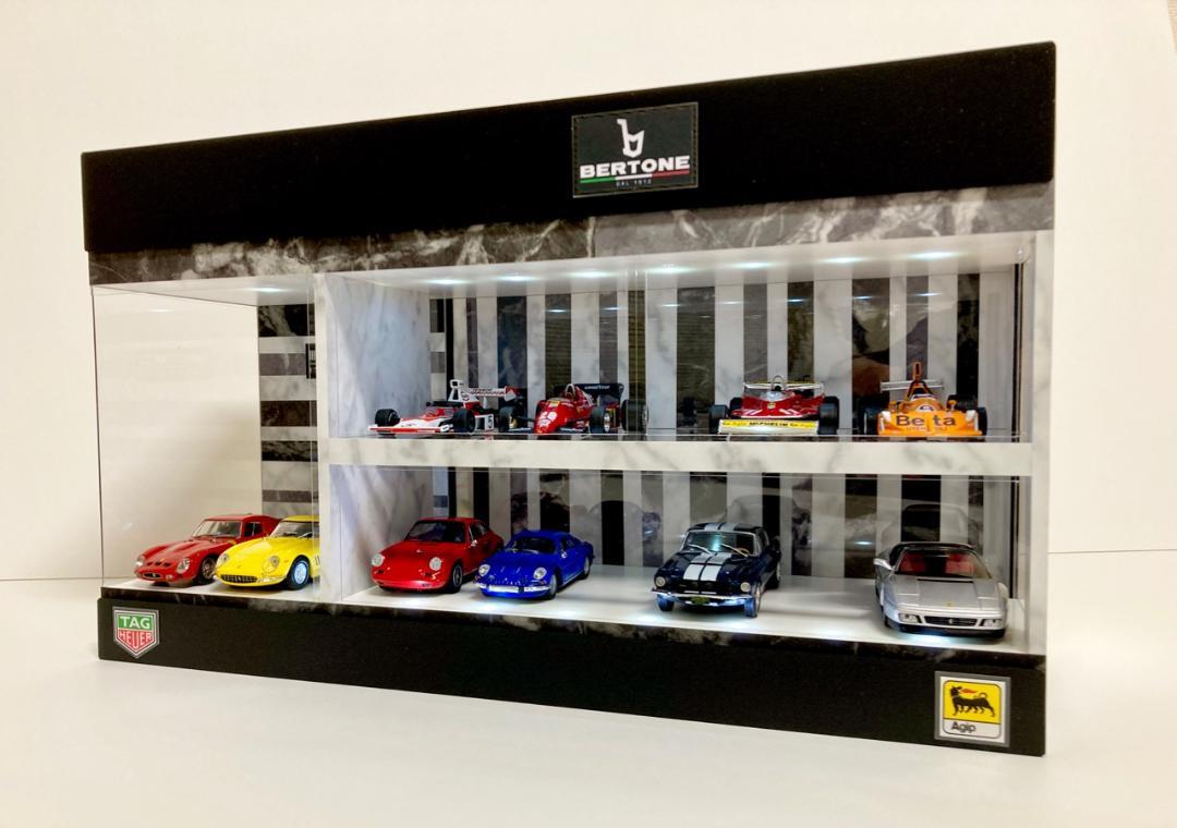 1/43仕様・クラシックモダンショールーム・2層式ディスプレーBOX /ジオラマ