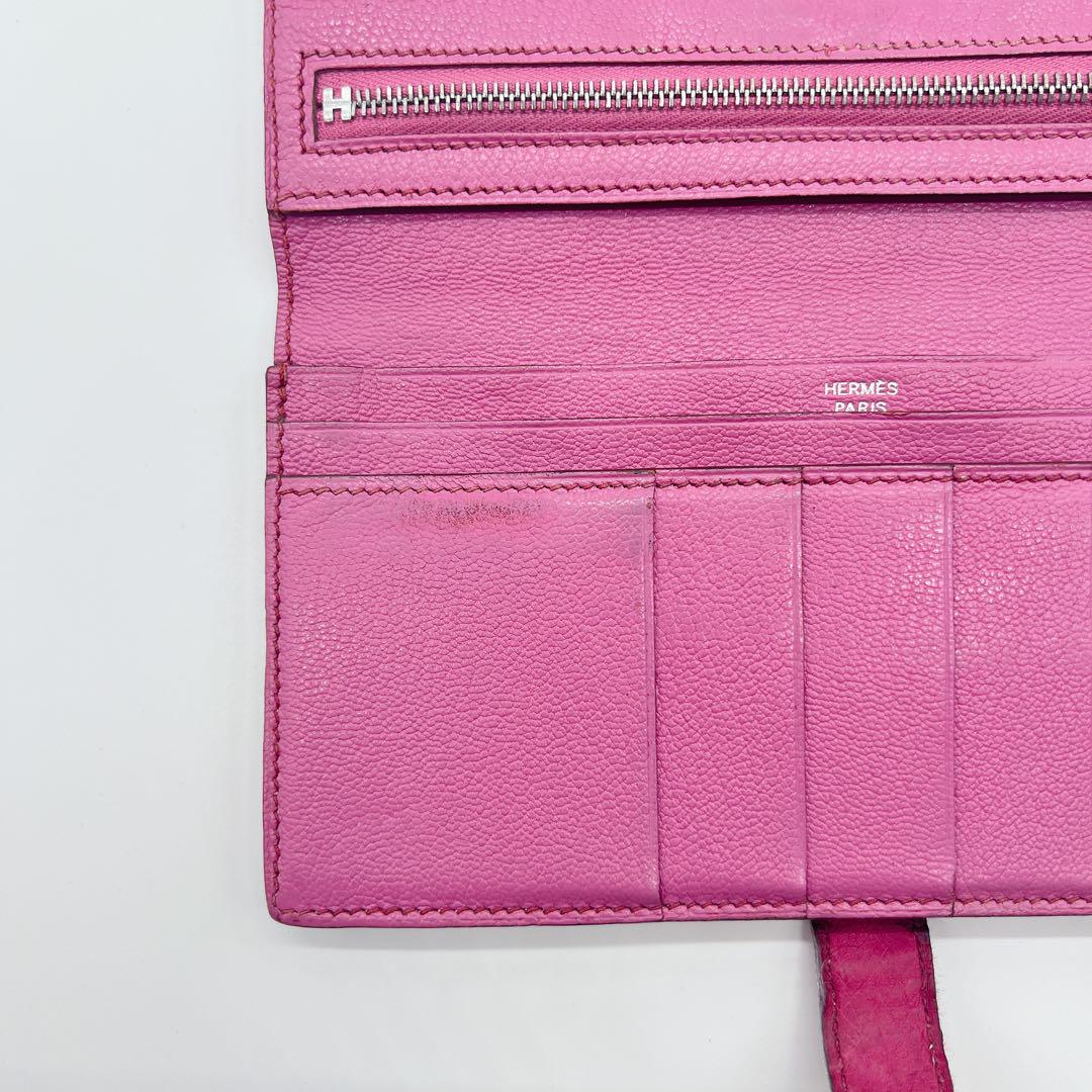 お買得✨エルメス/HERMES 2つ折り　ベアン スフレオーストリッチ本革