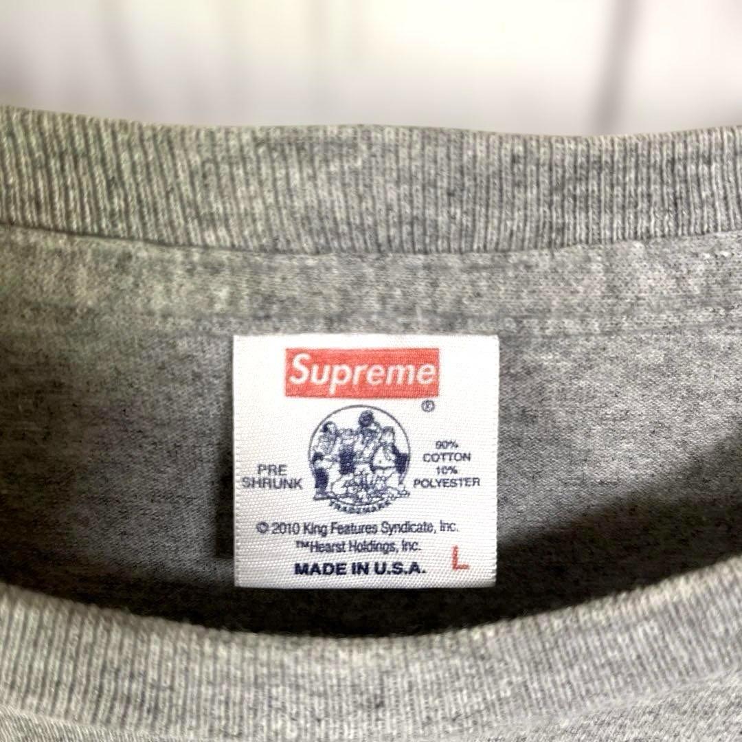 SUPREME シュプリーム　ポパイ　Tシャツ　グレー　メンズLサイズ　USA製