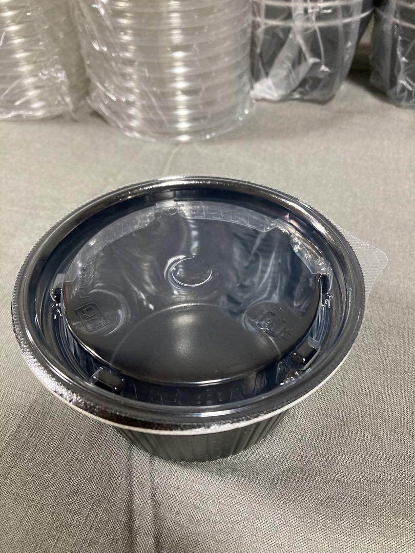 90個 蓋付き使い捨てプラスチックデリ食品保存容器 蓋付き電子レンジ対応