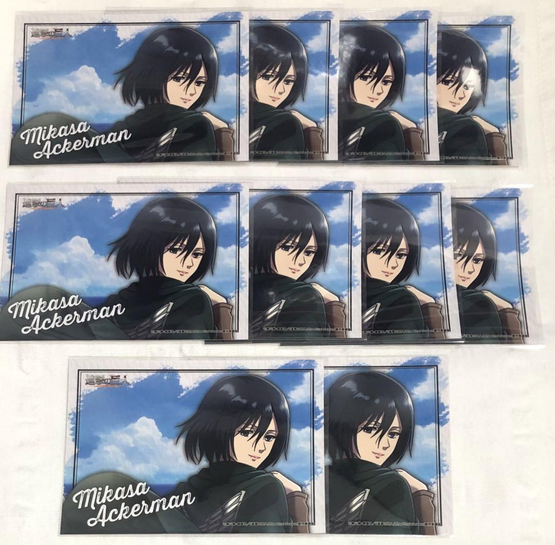 進撃の巨人 カラオケの鉄人 海 ポストカード キーホルダー 缶バッジ ミカサ TVアニメ「進撃の巨人」The Final Season×カラオケの鉄人～The