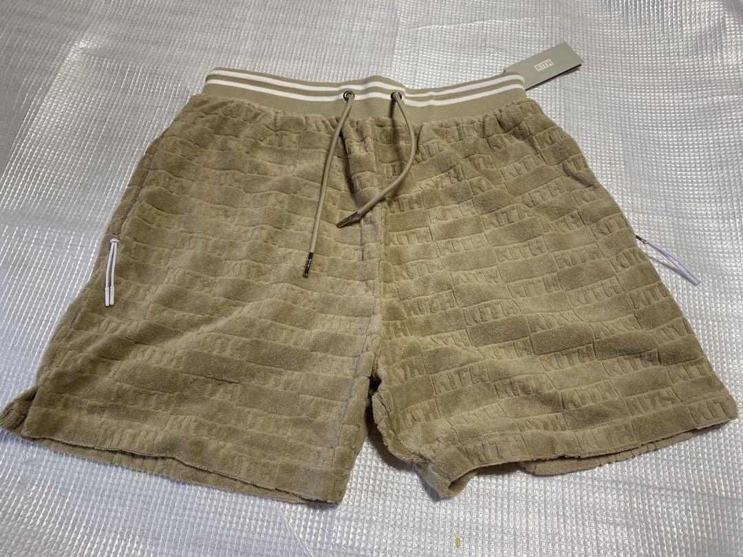 新品　KITH セットアップ　ベージュ　タオル生地 ポロシャツ ショーパンセット