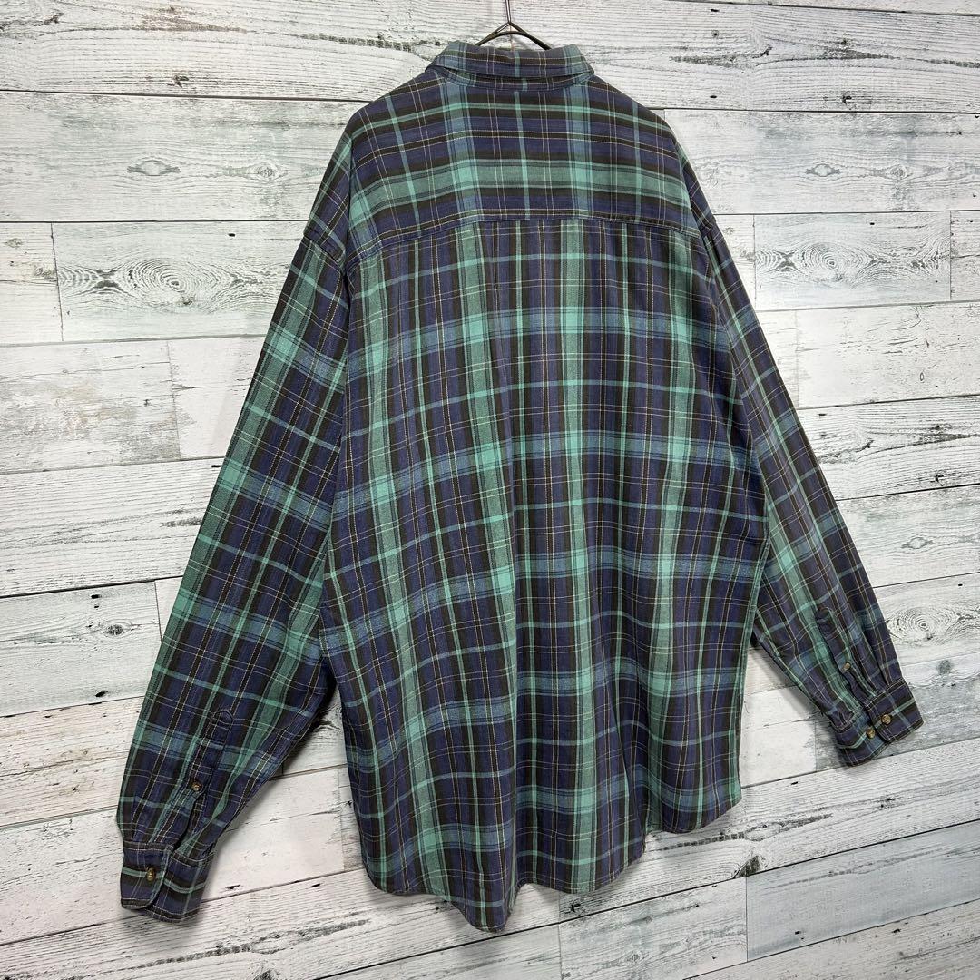 00s Woolrich ウーリッチ BDチェック柄長袖シャツ ビッグシルエット