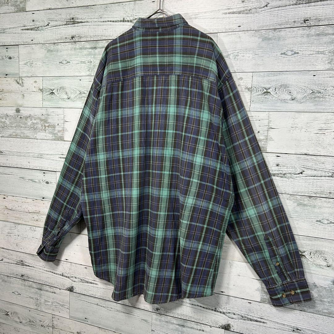 00s Woolrich ウーリッチ BDチェック柄長袖シャツ ビッグシルエット