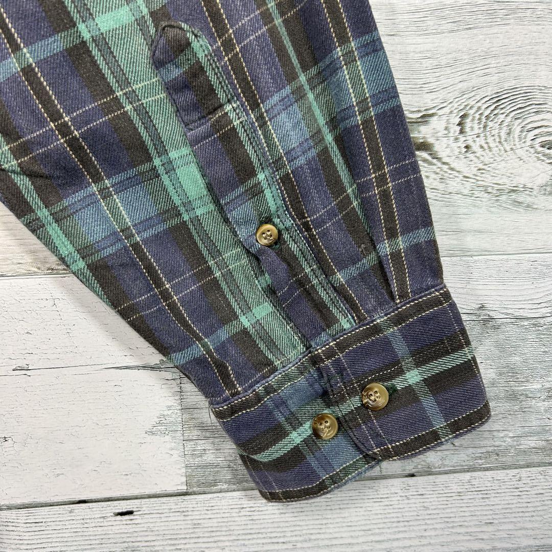 00s Woolrich ウーリッチ BDチェック柄長袖シャツ ビッグシルエット
