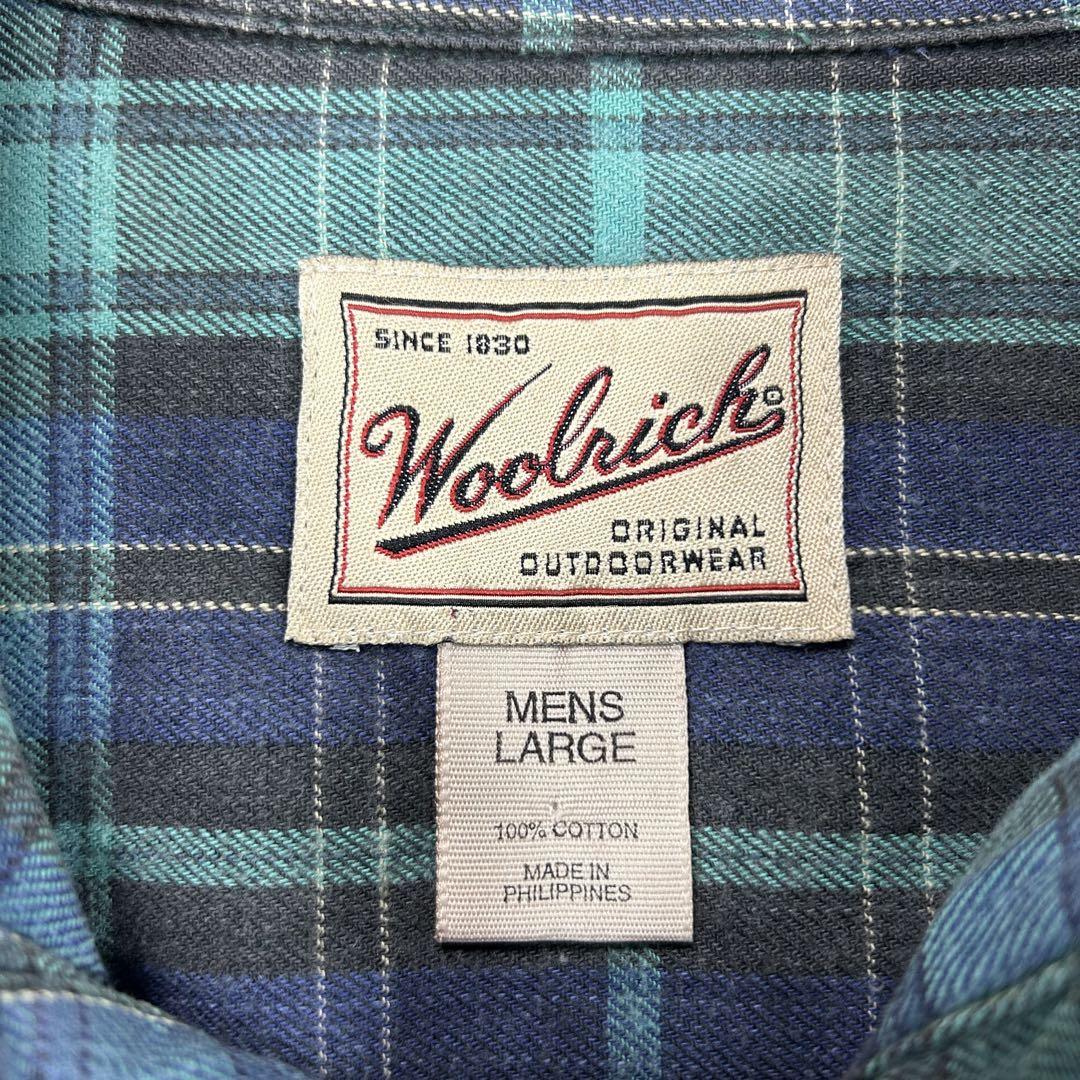00s Woolrich ウーリッチ BDチェック柄長袖シャツ ビッグシルエット