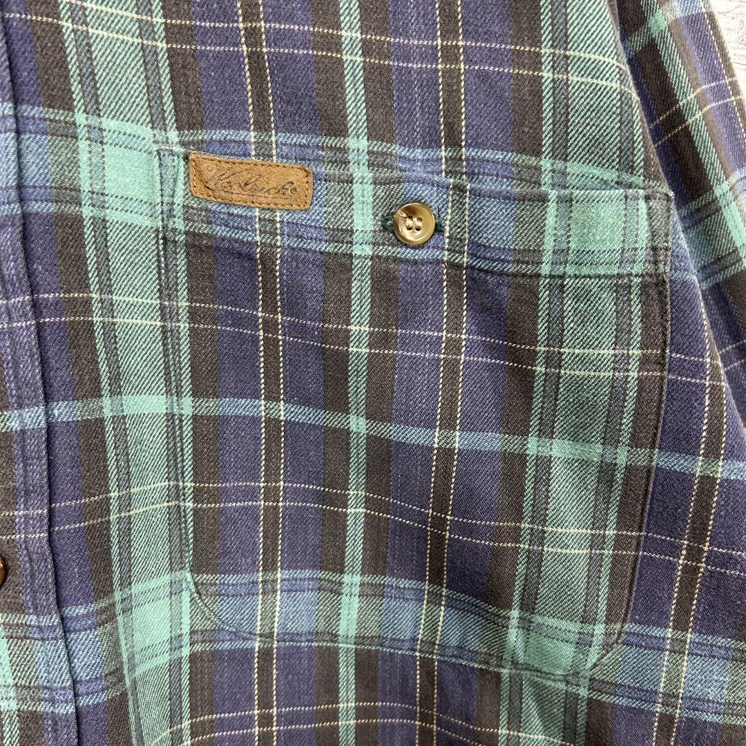 00s Woolrich ウーリッチ BDチェック柄長袖シャツ ビッグシルエット
