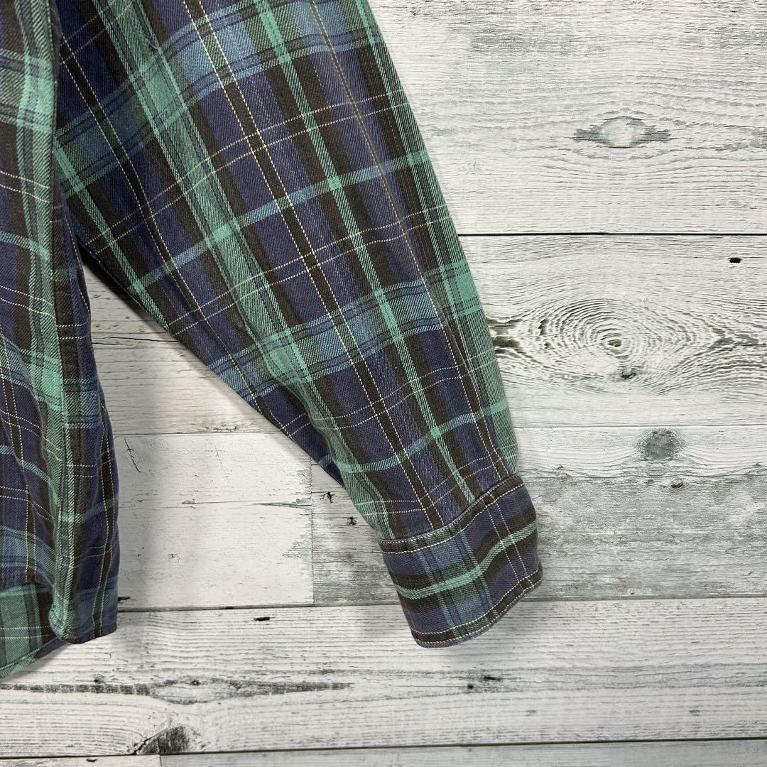 00s Woolrich ウーリッチ BDチェック柄長袖シャツ ビッグシルエット