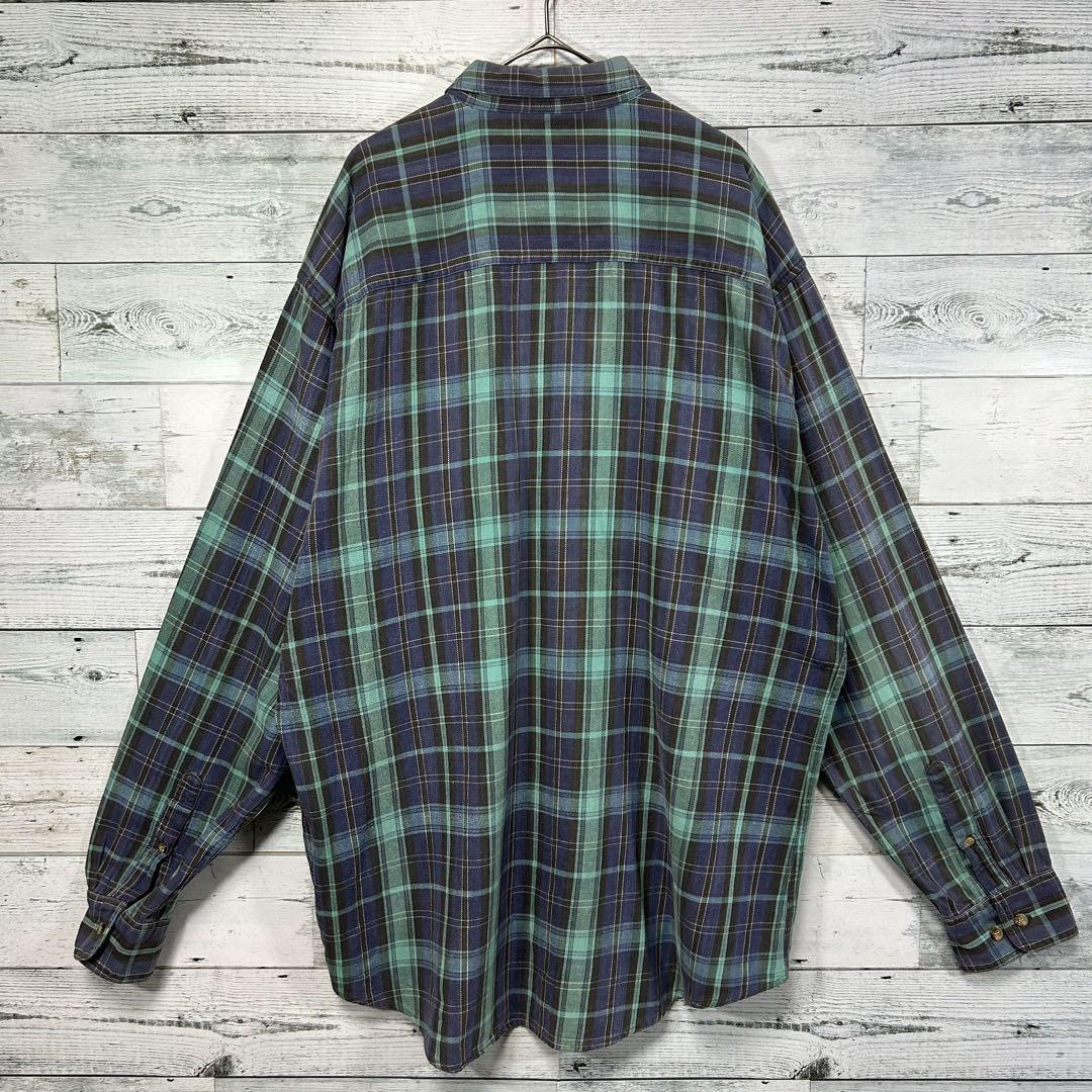 00s Woolrich ウーリッチ BDチェック柄長袖シャツ ビッグシルエット