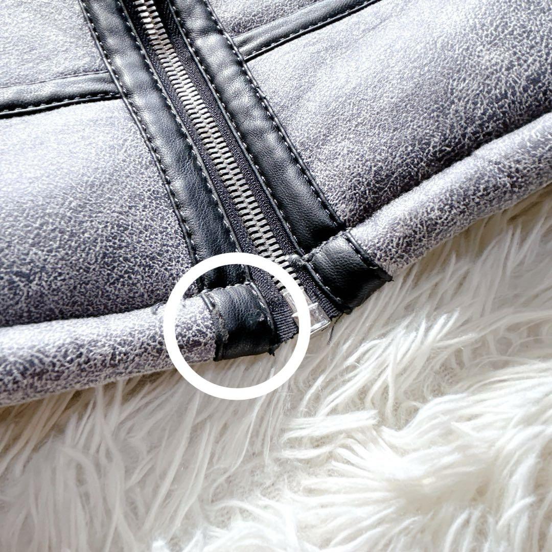 美品】ZARA 肉厚ムートンジャケット フライトジャケット 裏ボア