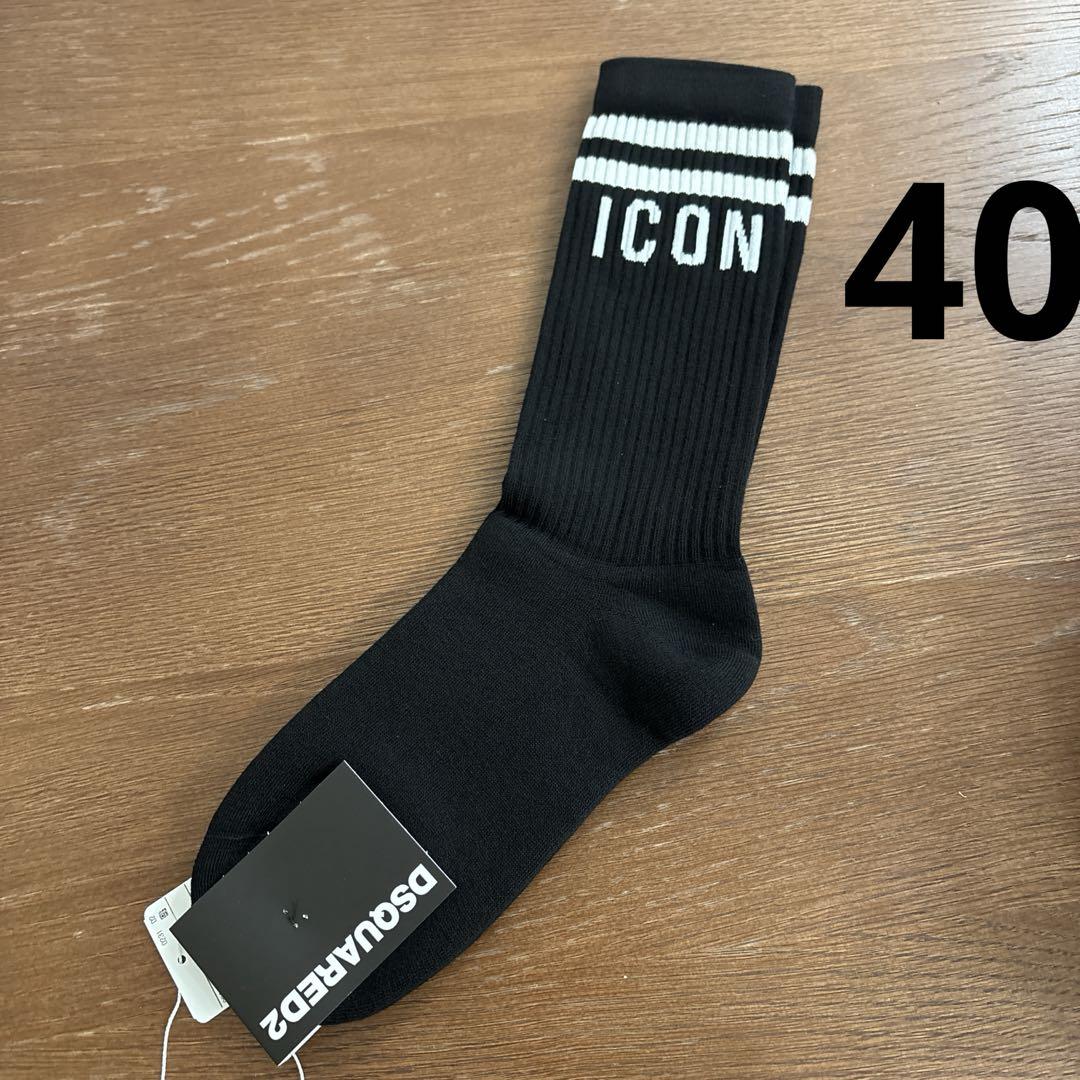 42 黒　DSQUARED2 icon 靴下　ソックス 40 黒 DSQUARED2 icon 靴下 ソックス - レッグウェアオンライン 通販