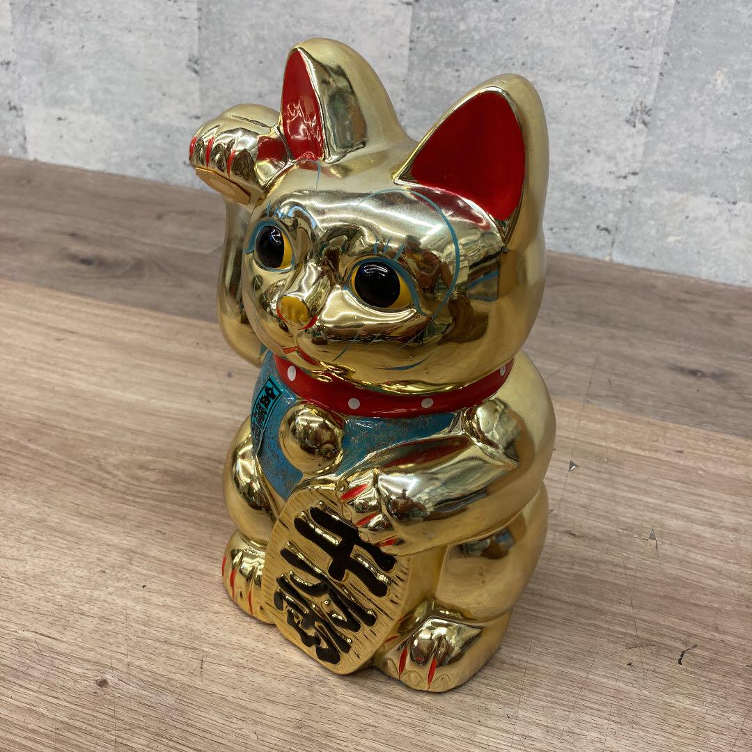 昭和レトロ 招き猫 金 ゴールド 金運招福 貯金箱 バンク 陶器製 置物 昭和レトロ 招き猫 金 ゴールド 金運招福 貯金箱 バンク 陶器製 置物