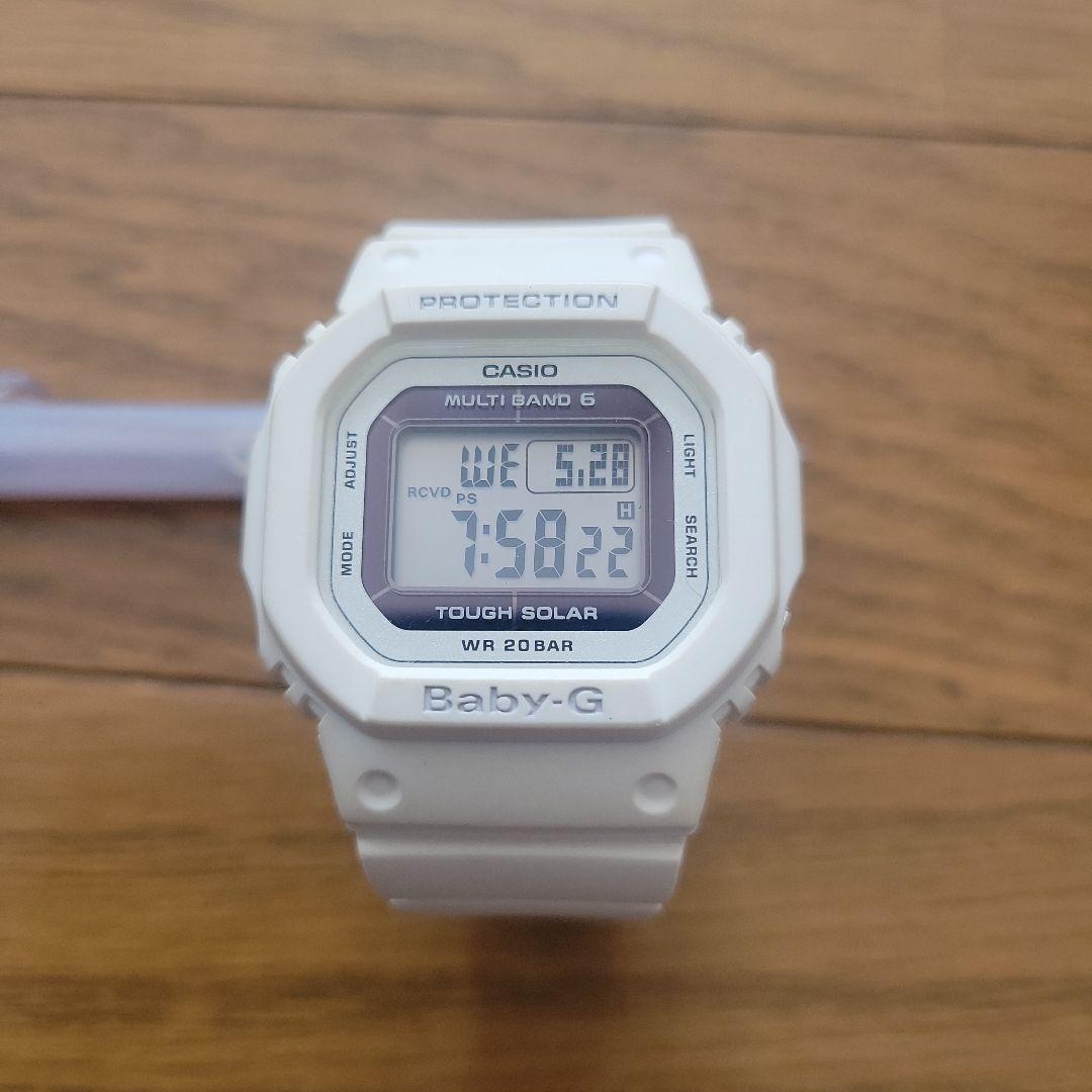 カシオ 腕時計 Baby-G BGD-5000 電波タフソーラー 白 USED