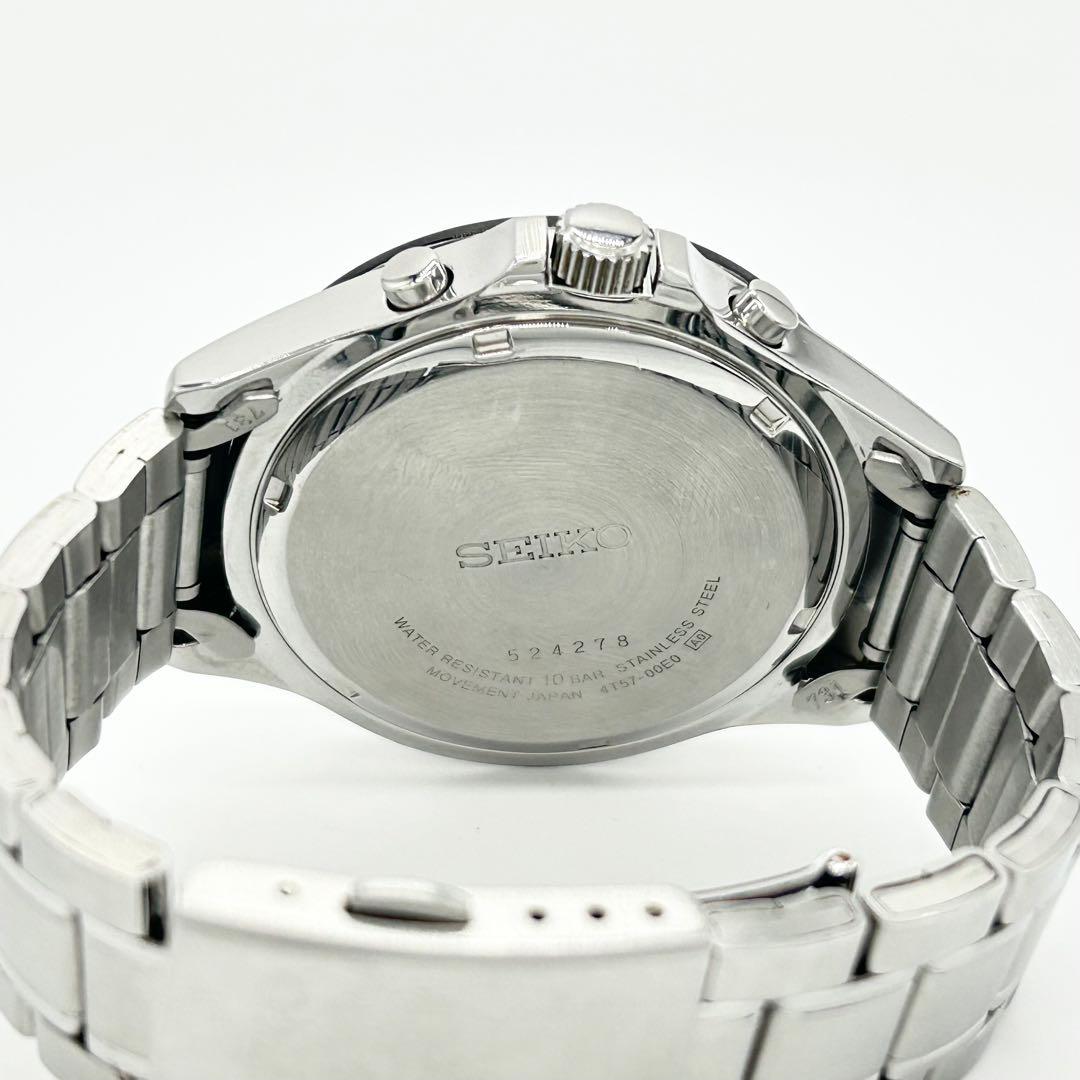 SEIKO セイコー クロノグラフ 100M 4T57-00E0 クォーツ腕時計 SEIKO セイコー クロノグラフ 100M 4T57-00E0 クォーツ腕時計