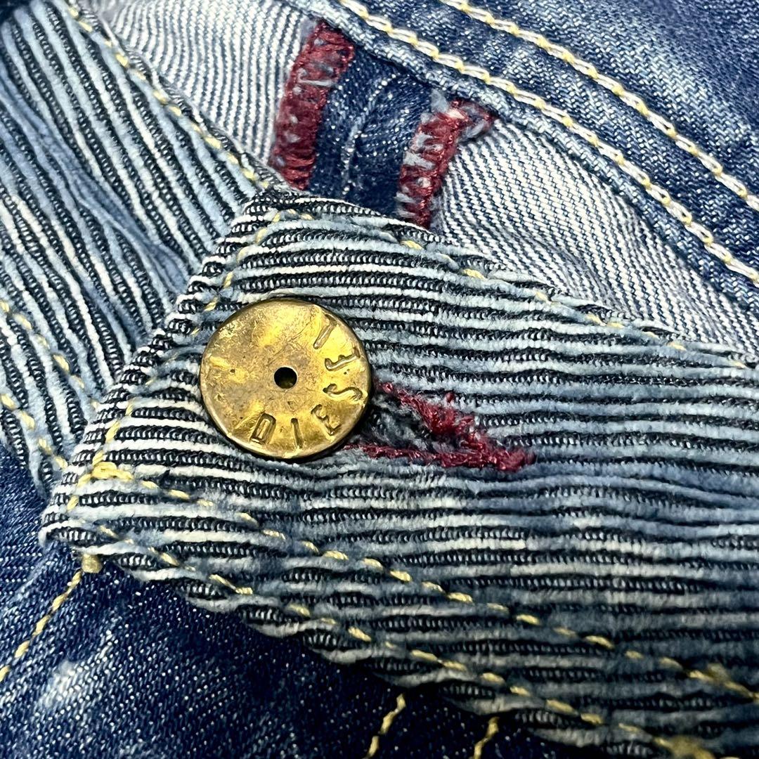 パンツ 00s archive DIESEL flare denim damage