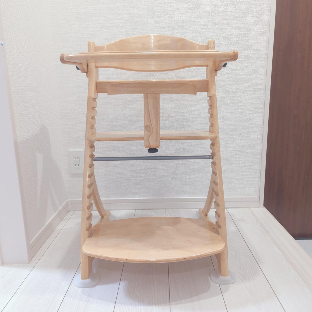 ☆美品☆ 大和屋 すくすくチェアEN テーブル&ガード付き 木製 ベビーチェア
