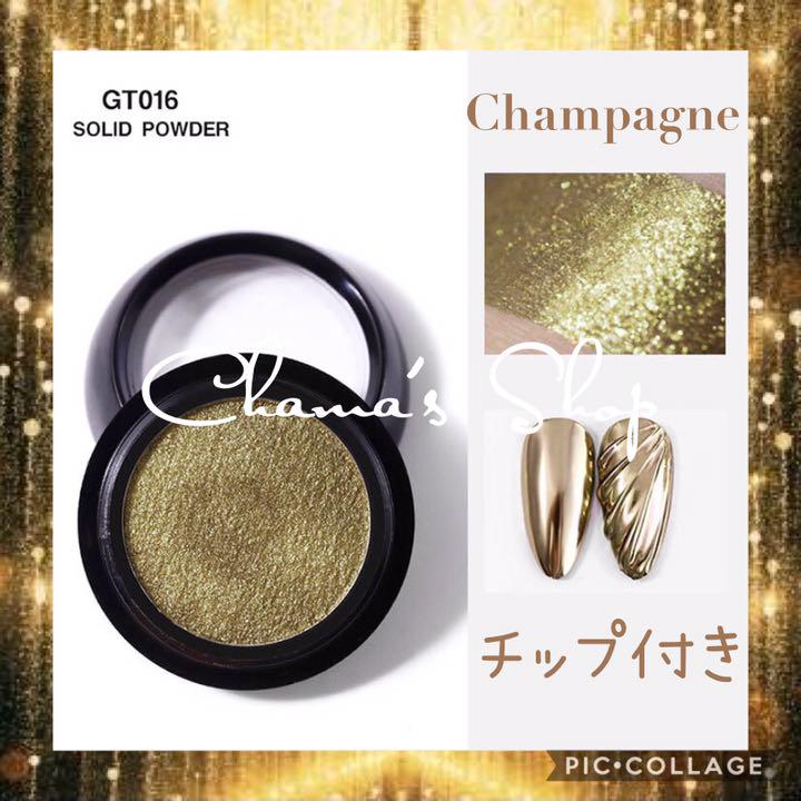 高発色✧* ミラーパウダー シャンパン ソリッドタイプ ジェル ネイル