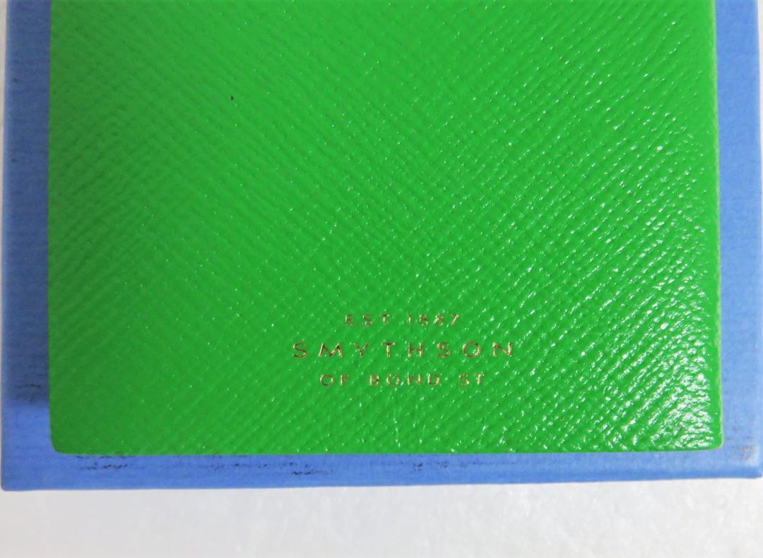 新品 Smythson ノートブック グリーン PANAMA