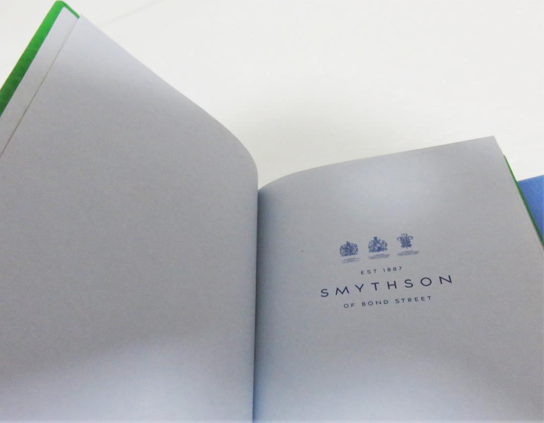新品 Smythson ノートブック グリーン PANAMA