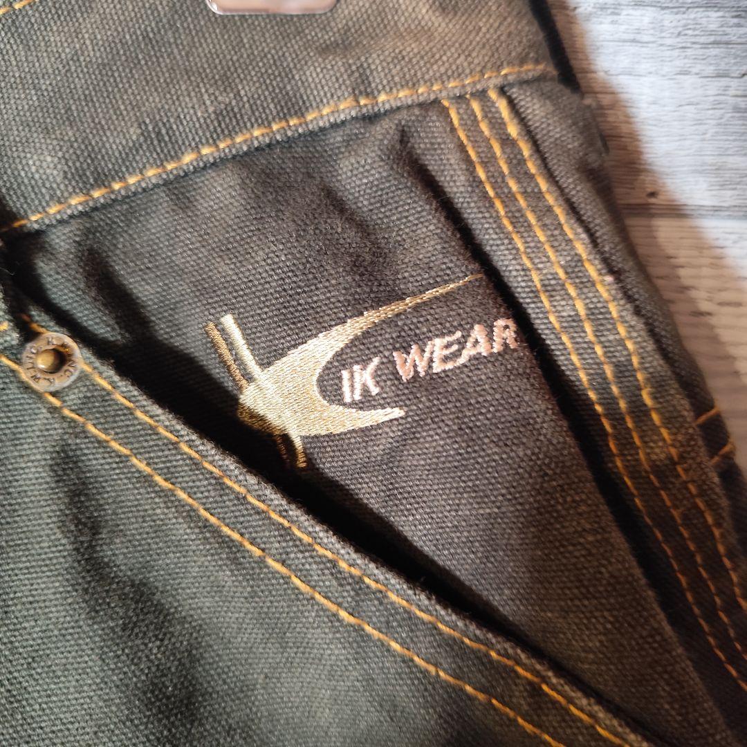 希少 KIK WEAR キックウェア W34バギーパンツ超極太ワイドB系 刺繍