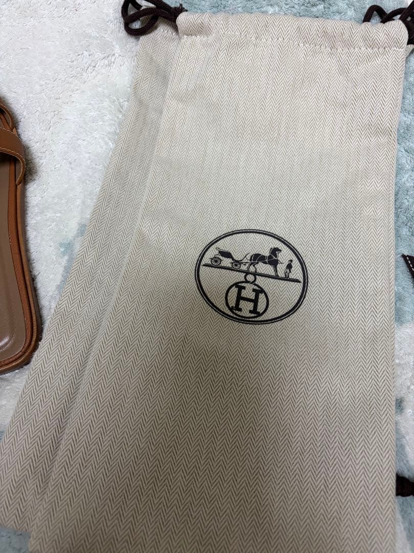 HERMÈS ブラウン サンダル 38 サイズ HERMÈS ブラウン サンダル 38 サイズ