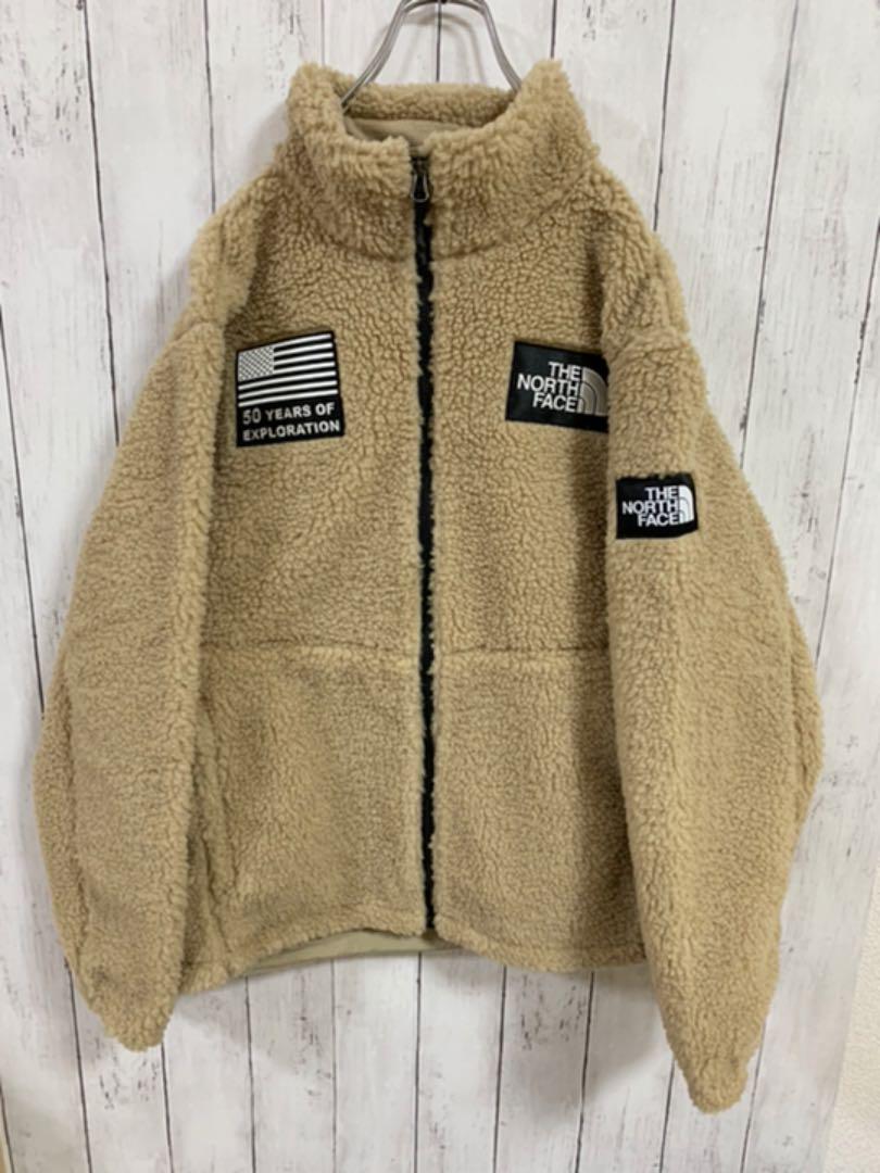【超新作】 【国内未発売】ノースフェイス ボアブルゾン フリース 刺繍ロゴ - ブルゾン