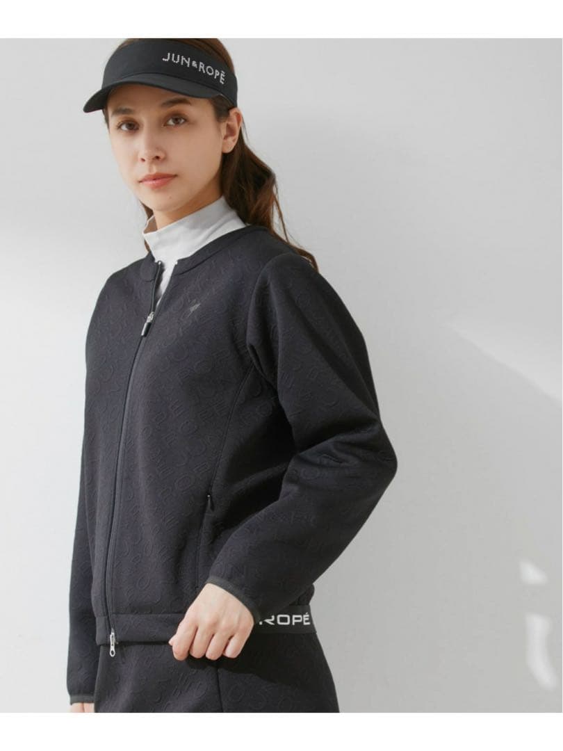 Jun & Ropé ロゴモノグラムジャガード ブルゾン Jun & Ropé ロゴモノグラムジャガード ブルゾン