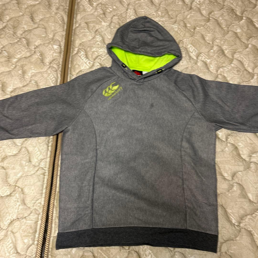 canterbury パーカー XL グレー/グリーン