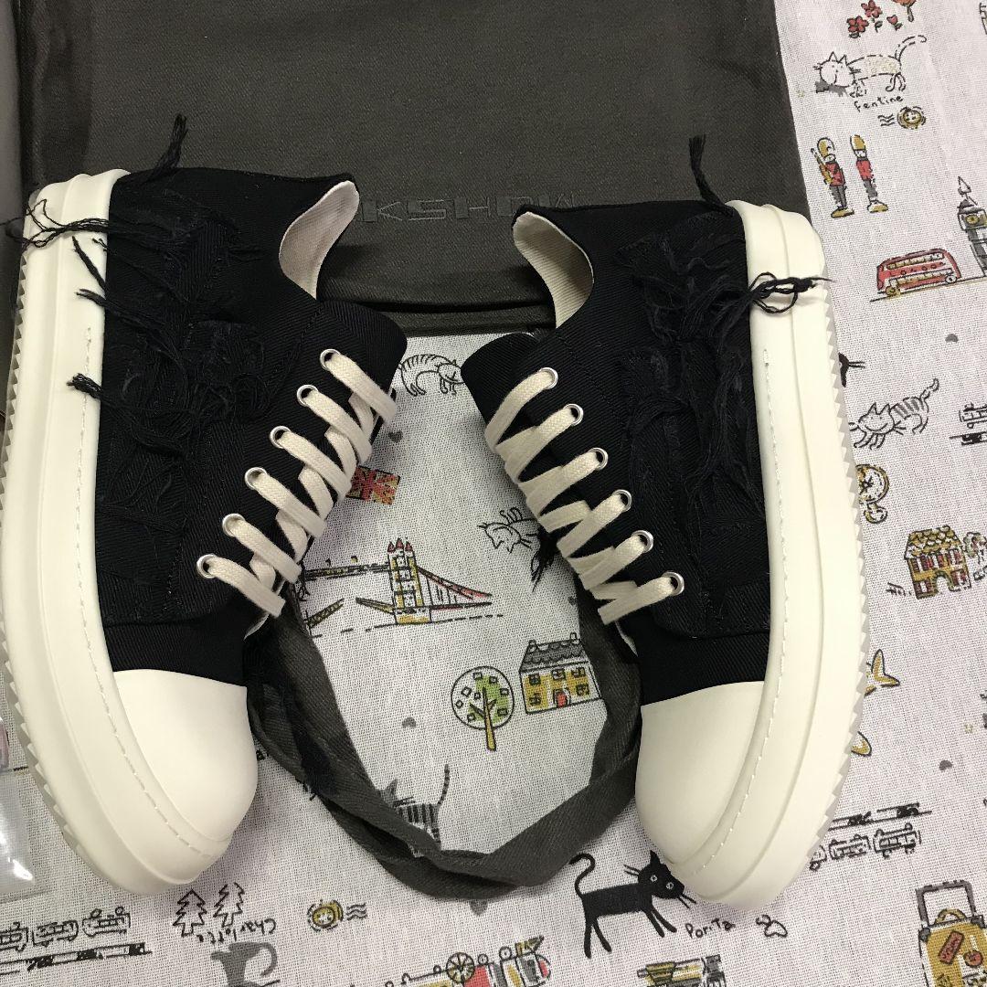 関税負担なし◆RICK OWENS◆DRKSHDW BOAT チャンキースニーカー 国内発/関税負担なし☆RICK OWENS DRKSHDW ブラック スニーカー