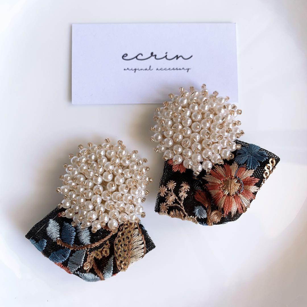 パール ビーズ刺繍