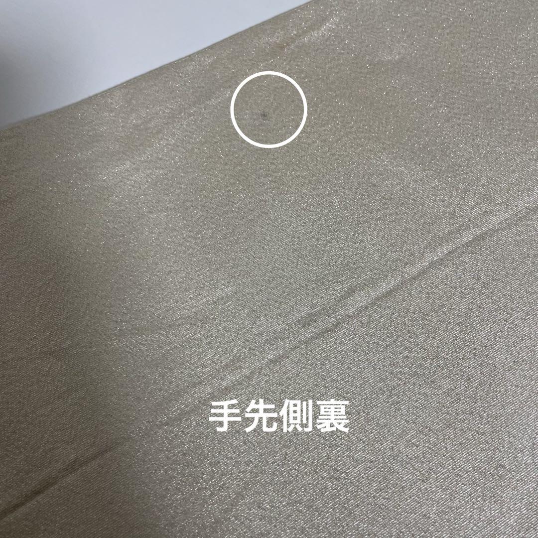 袋帯 綴れ 銀通し 扇面に牡丹 華 有職文様 正絹 YR591